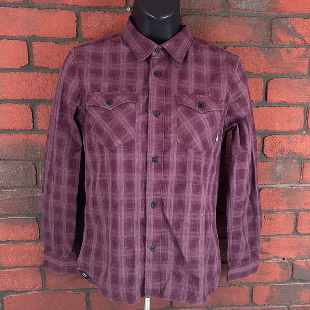 Vans Shirt Womens Medium Checkered Button Up